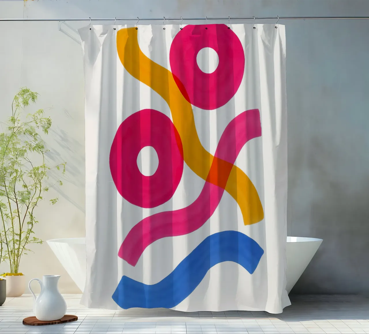 Shapes in Motion - Flow Form Series tenda da doccia da SMPLE