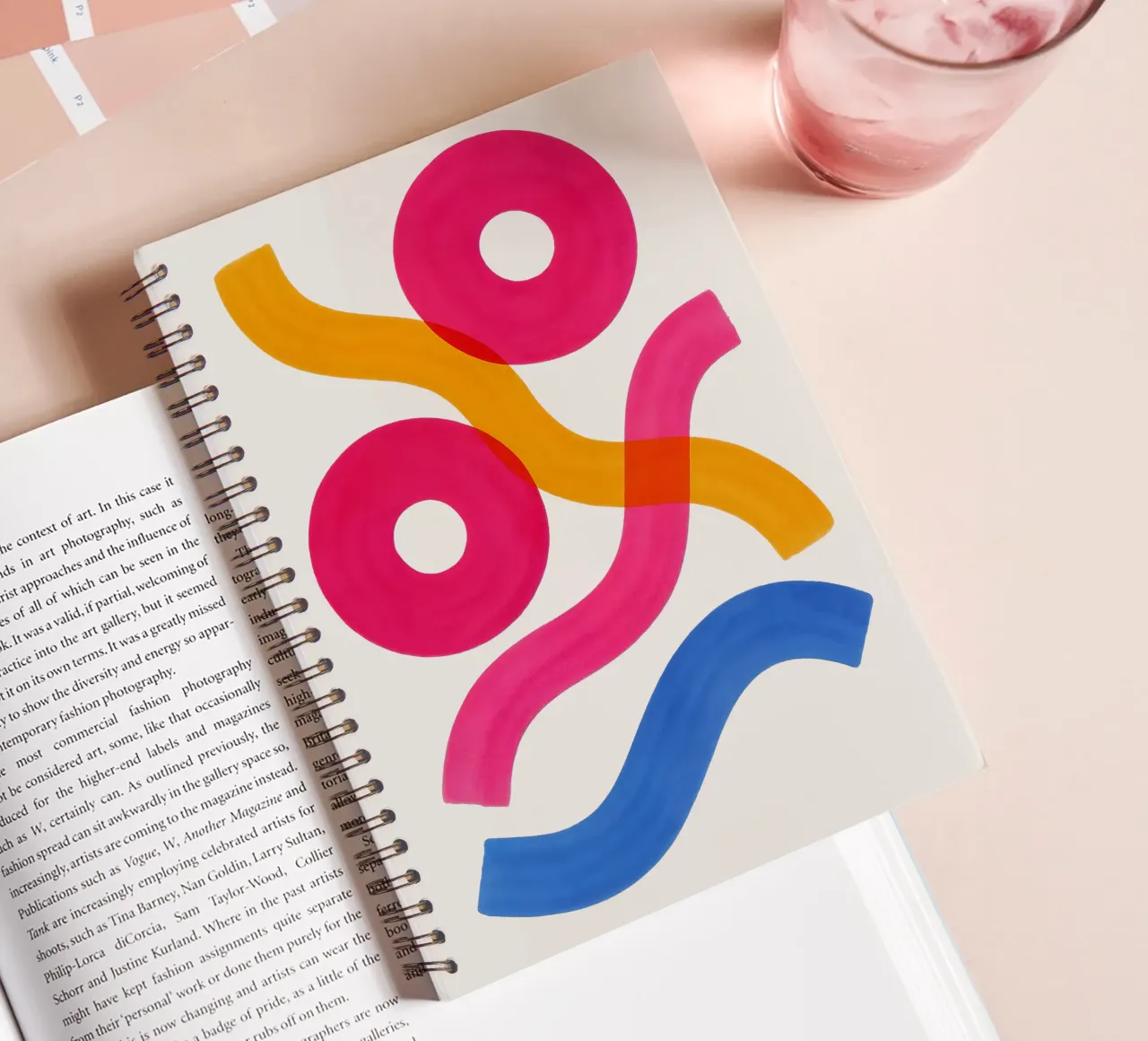 Shapes in Motion - Flow Form Series spiral notebook by SMPLE