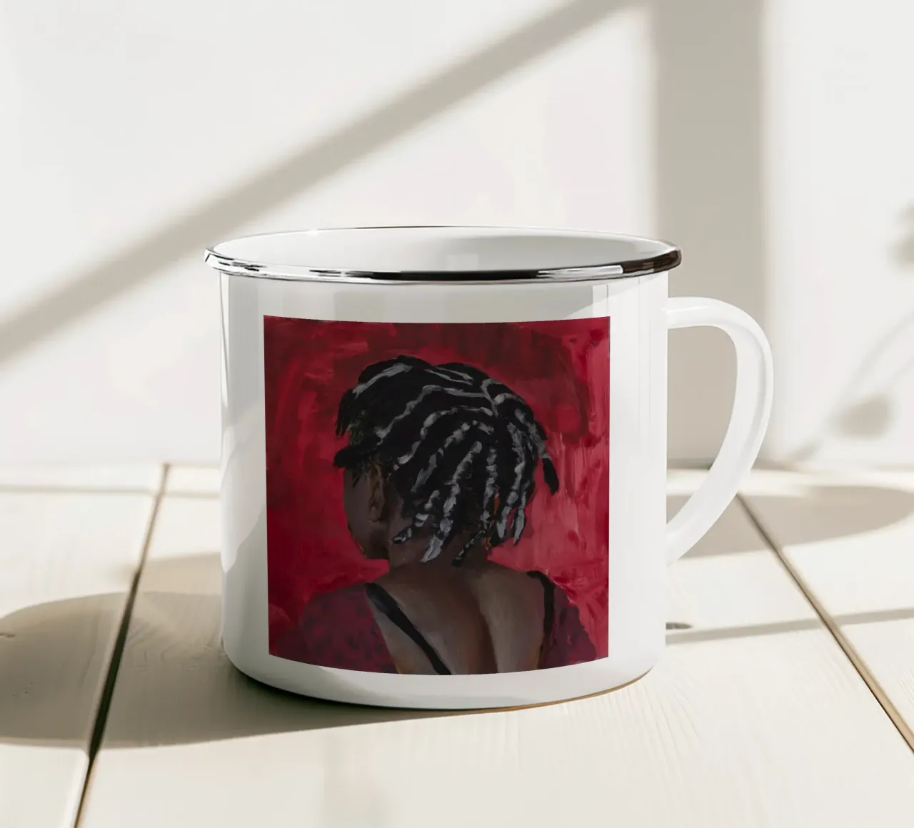 Solitudine contemplativa tazza in smalto da Ebony Carpenter
