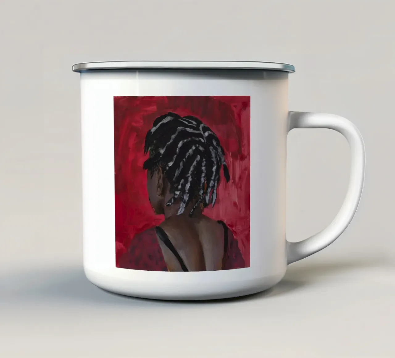 Solitudine contemplativa tazza in smalto da Ebony Carpenter