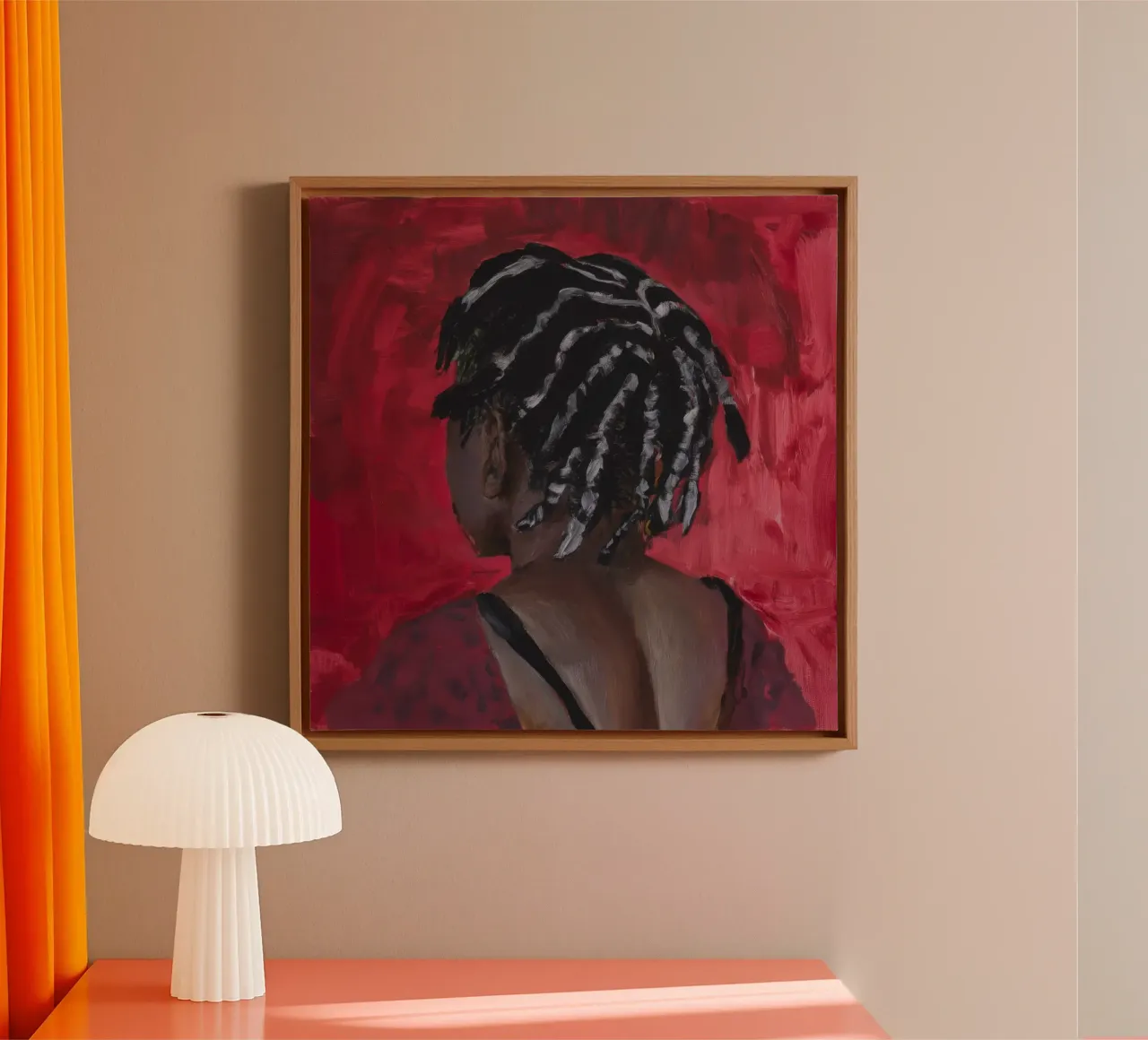 Contemplative Solitude canvas with Floater frame by Ebony Carpenter