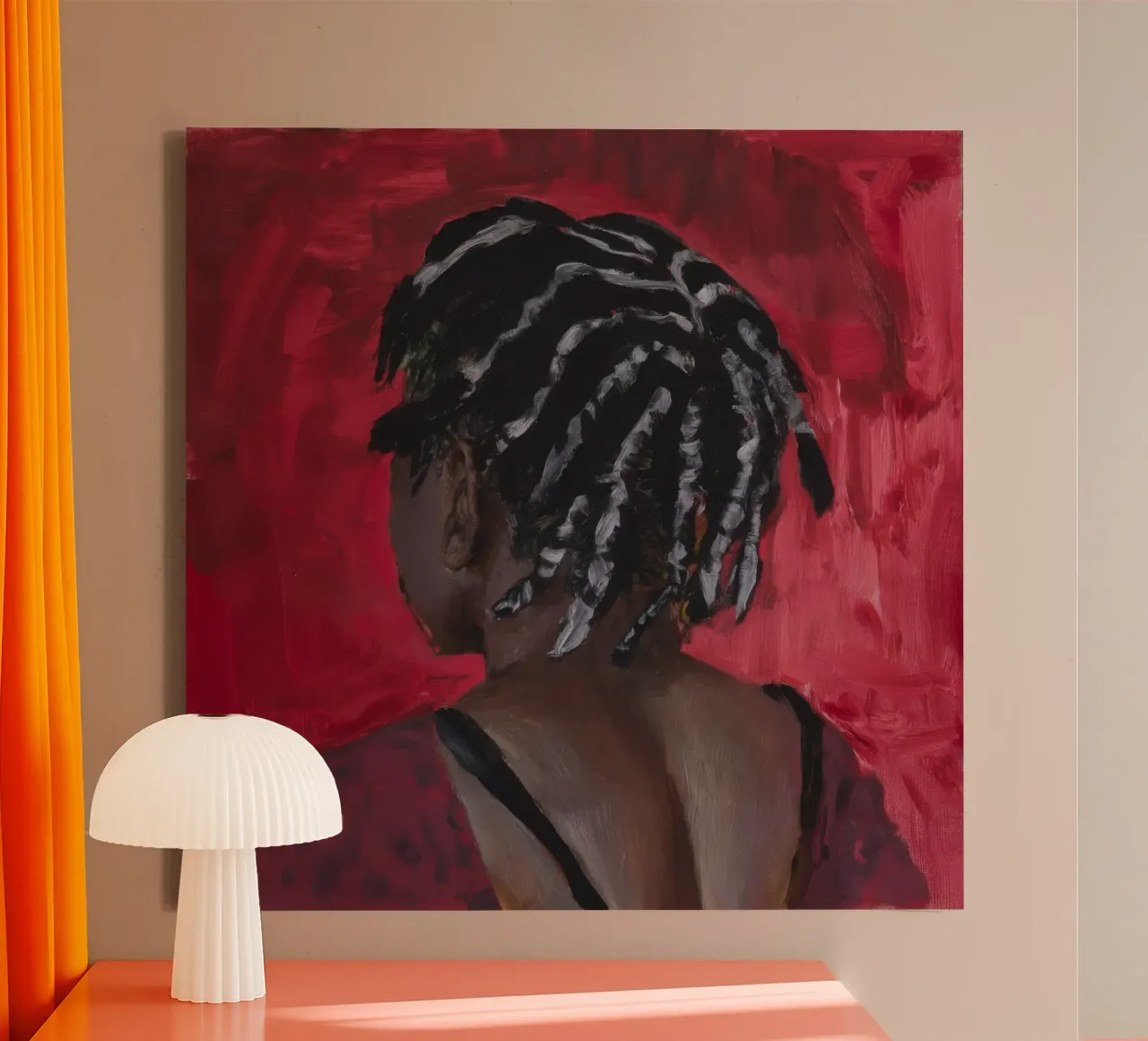 Contemplative Solitude canvas with Floater frame by Ebony Carpenter