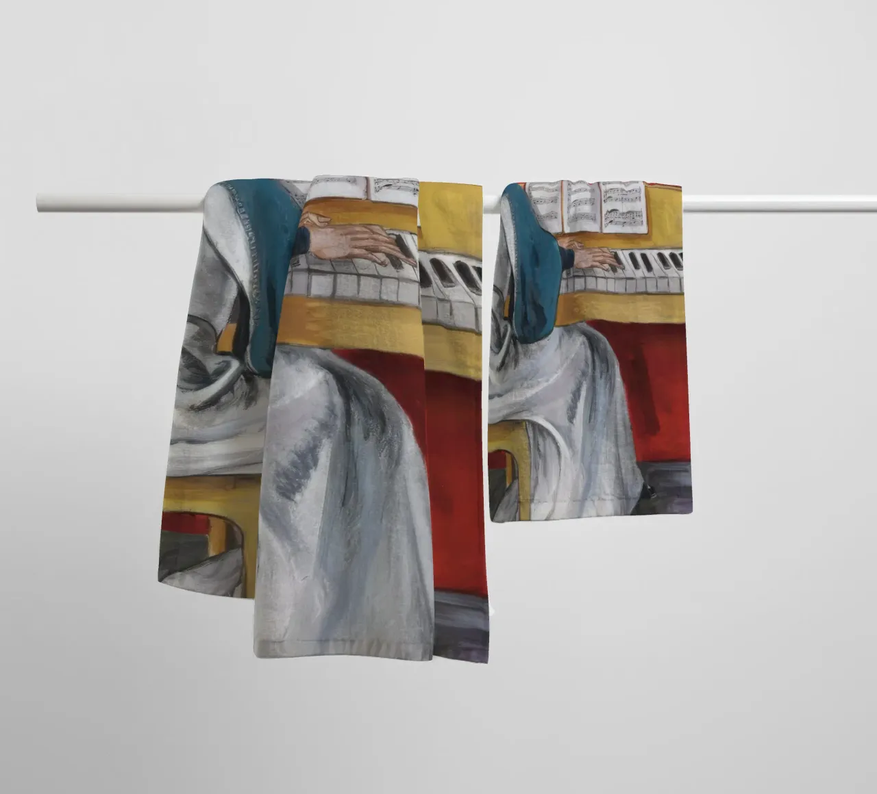 Melodic Serenity towel by Ebony Carpenter