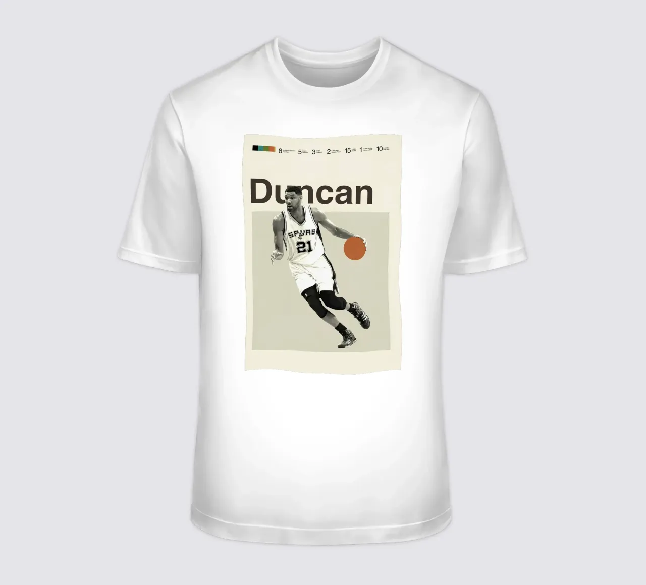 Tim Duncan t-shirt da Attaboy Dsgn
