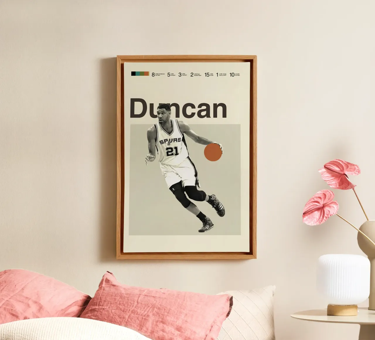 Tim Duncan tela con Cornice a cassetta da Attaboy Dsgn