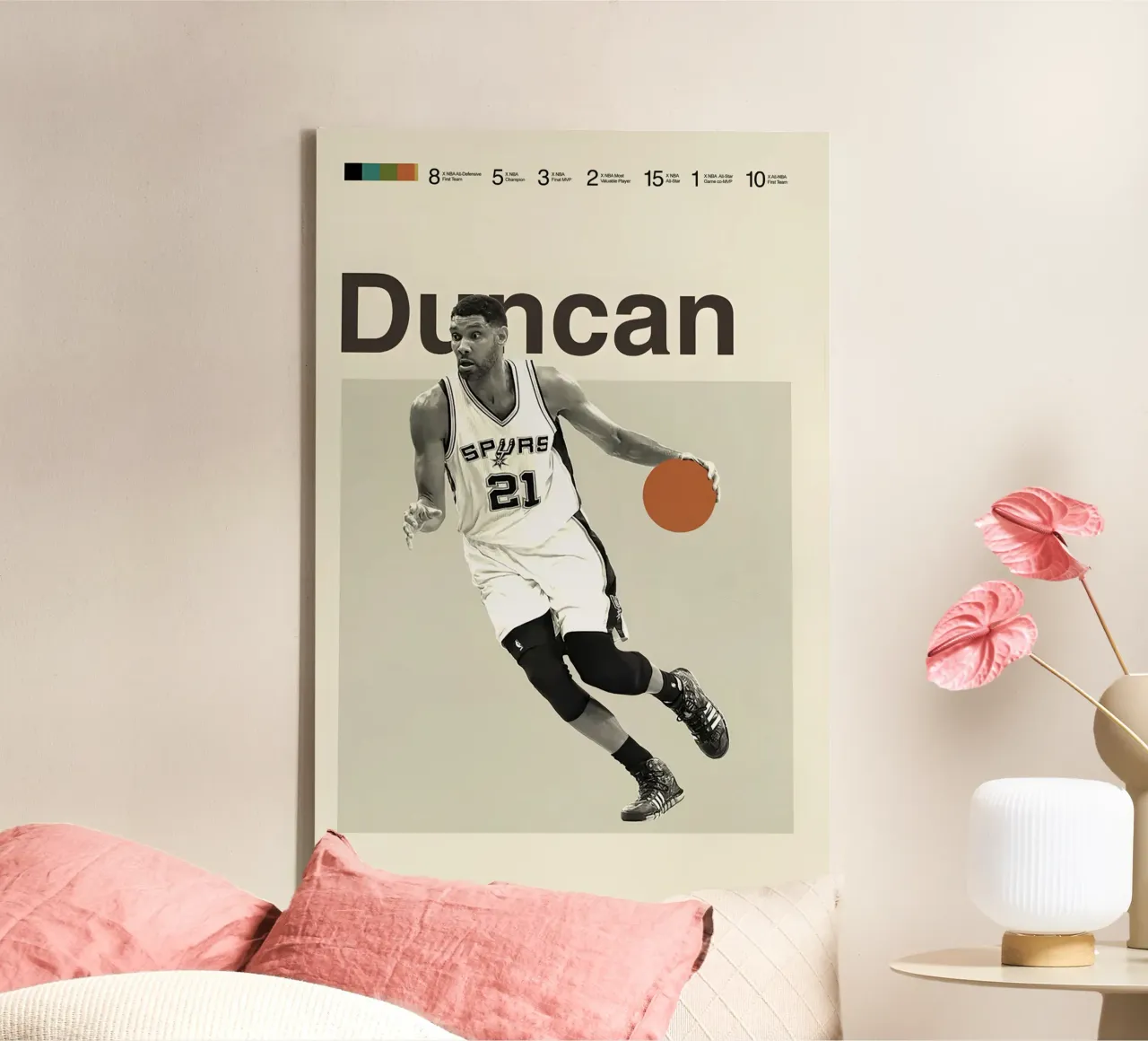Tim Duncan tela con Cornice a cassetta da Attaboy Dsgn