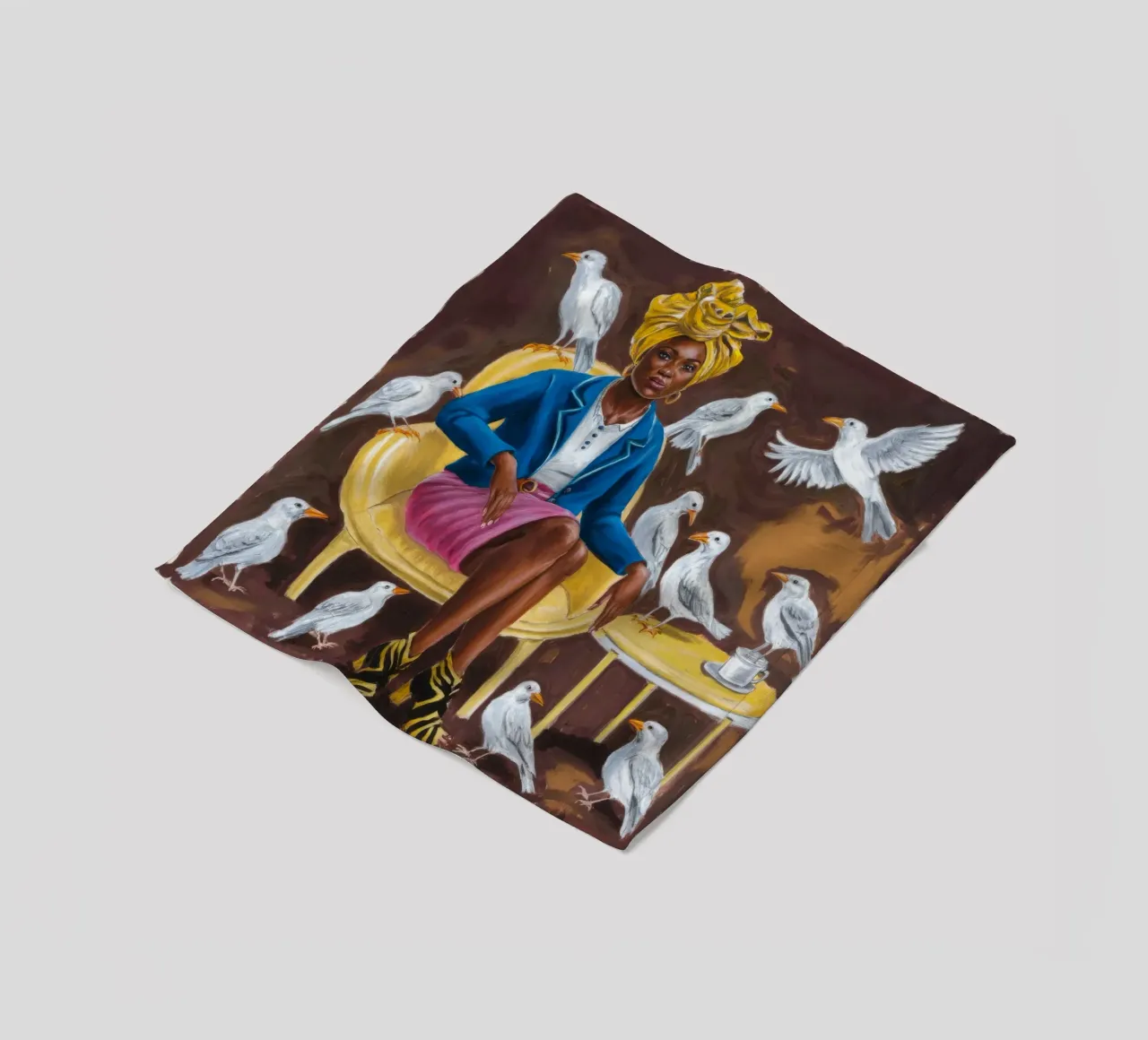 Harmonious Gathering fleece blanket by Ebony Carpenter