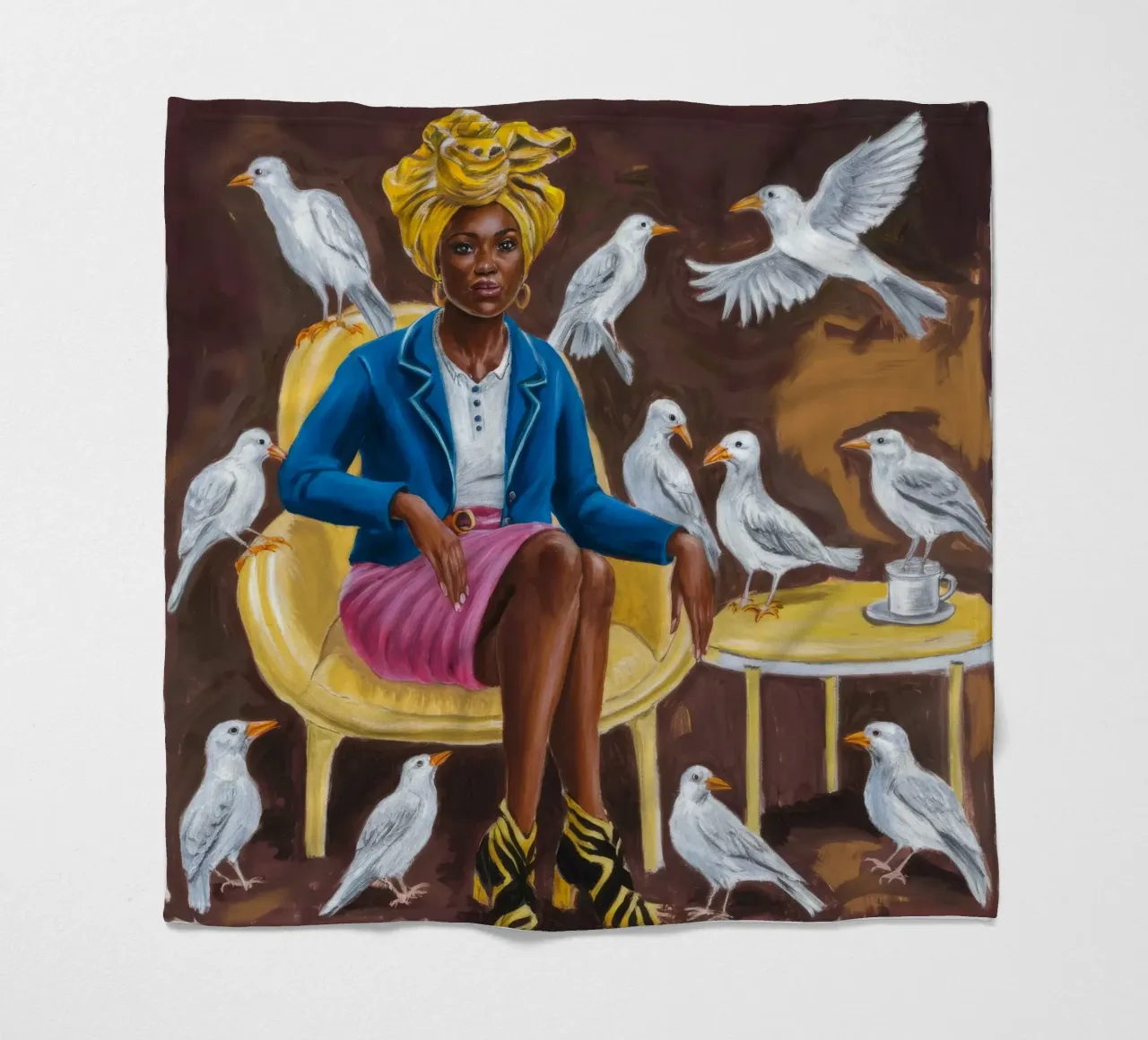 Harmonious Gathering fleece blanket by Ebony Carpenter