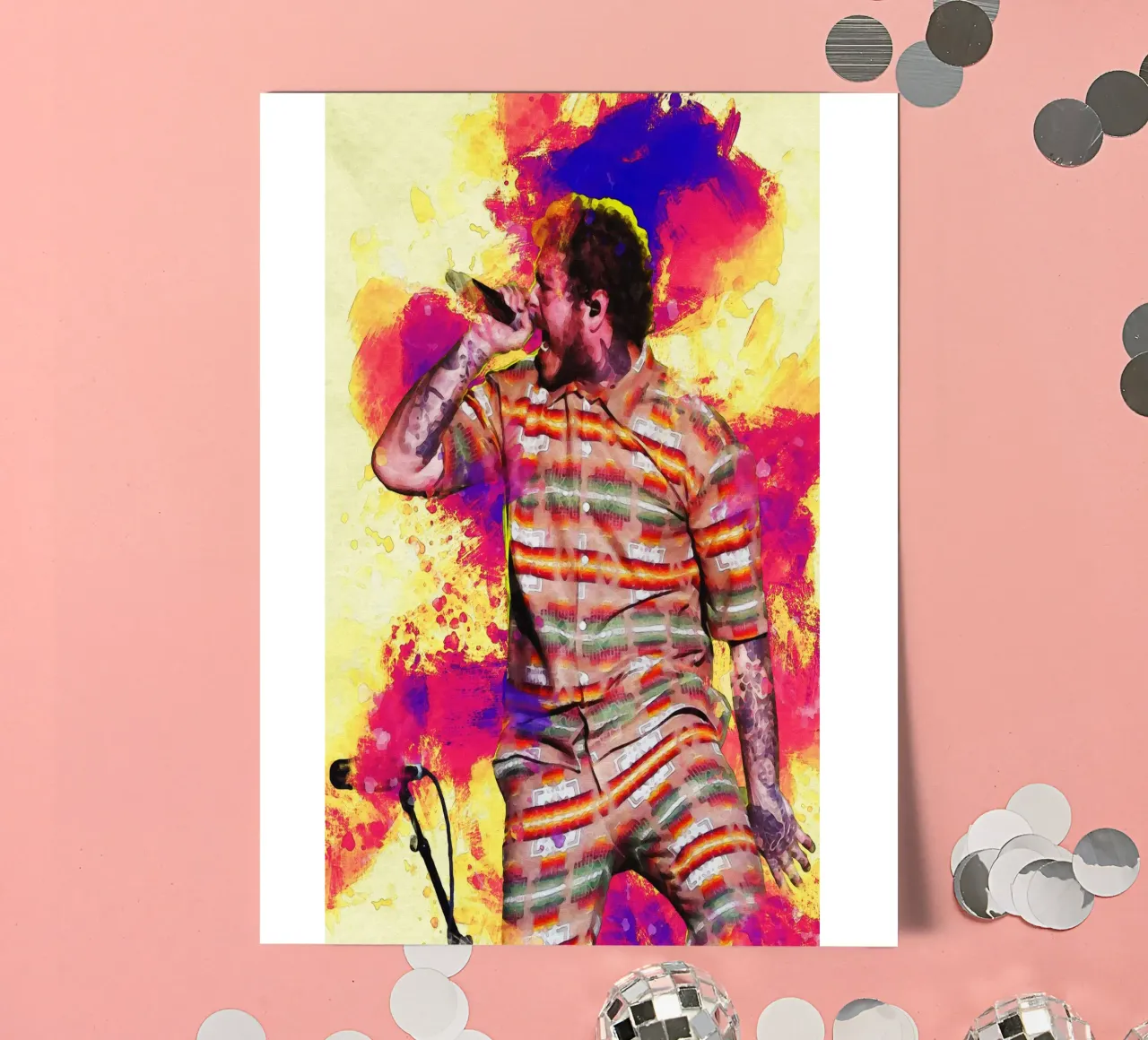 Smudge Post Malone planche autocollant de Gunawan Rb