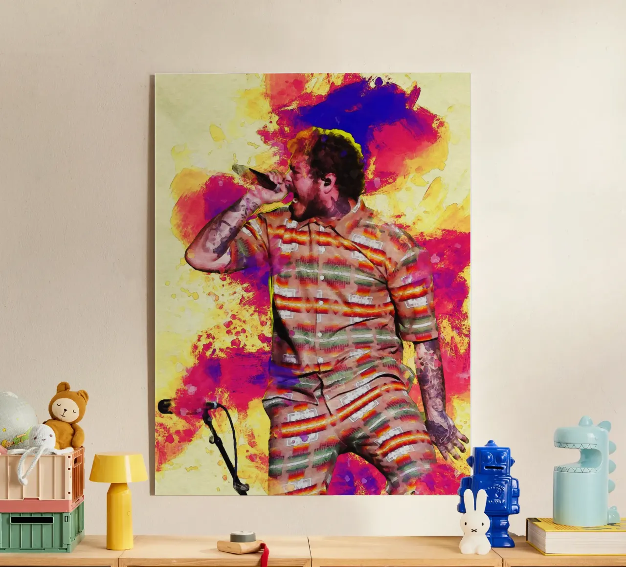 Smudge Post Malone acrylic glass by Gunawan Rb
