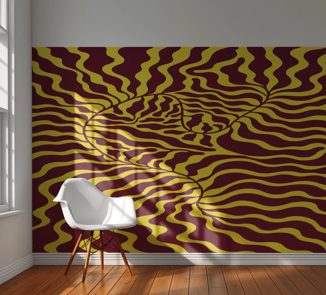 SpSpinning Leaf Vines Abstractinning Leaf Vines Abstract Art papel para pared de Bulaxtims