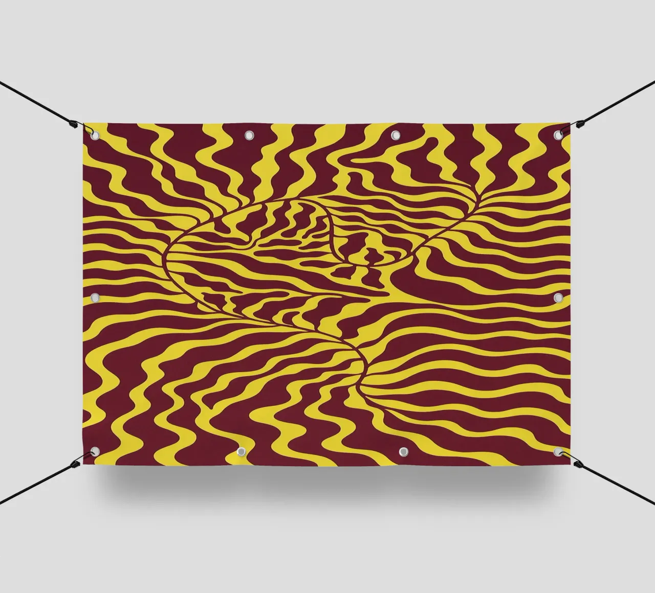 SpSpinning Leaf Vines Abstractinning Leaf Vines Abstract Art lonas publicitarias de Bulaxtims