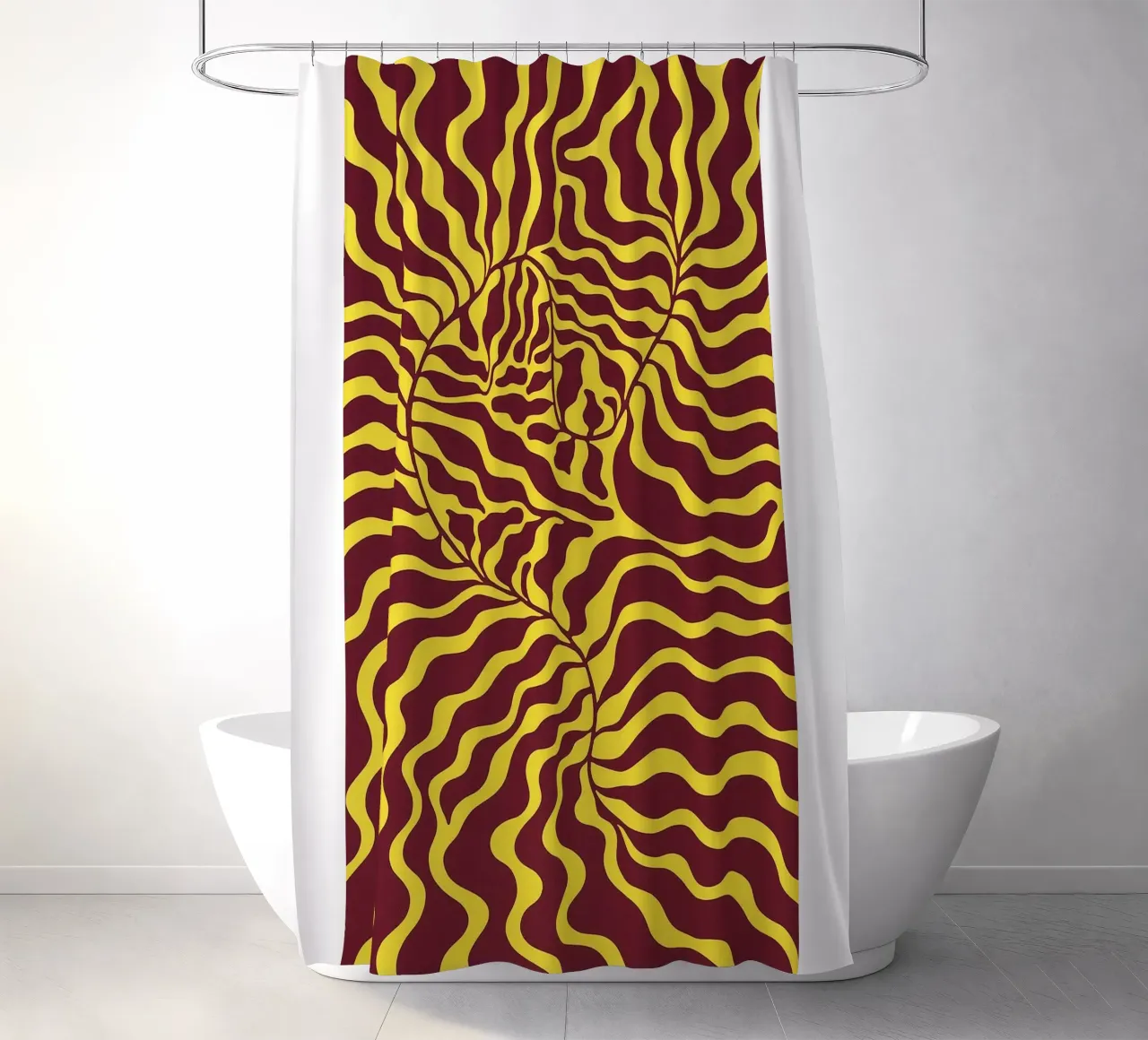 SpSpinning Leaf Vines Abstractinning Leaf Vines Abstract Art cortina de baño de Bulaxtims