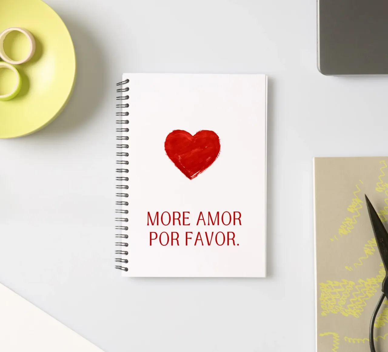 let's fall in love spiral notebook by Ambition Wall