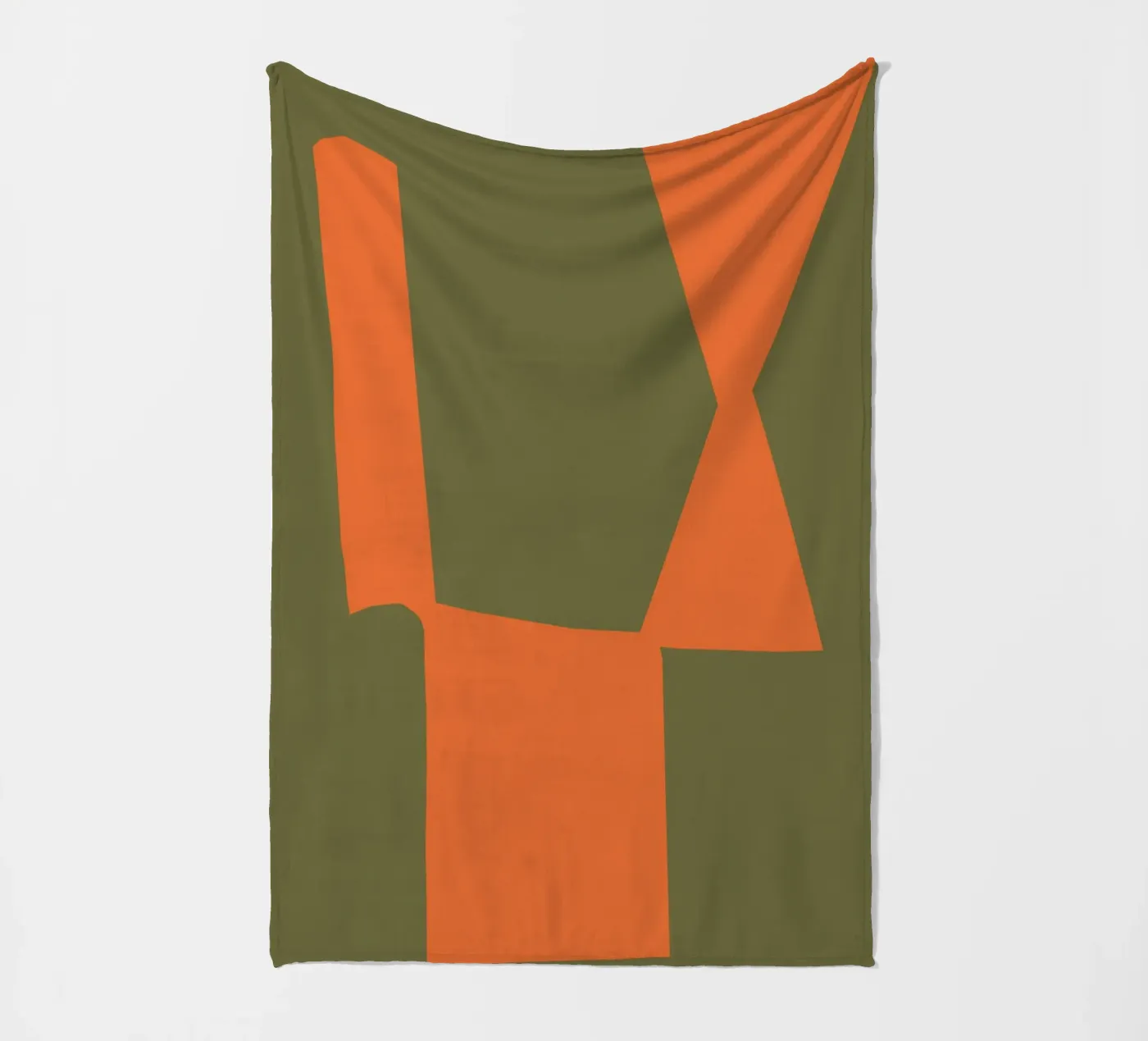 Oranger Block Zusammensetzung Fleecedecke von Little Dean