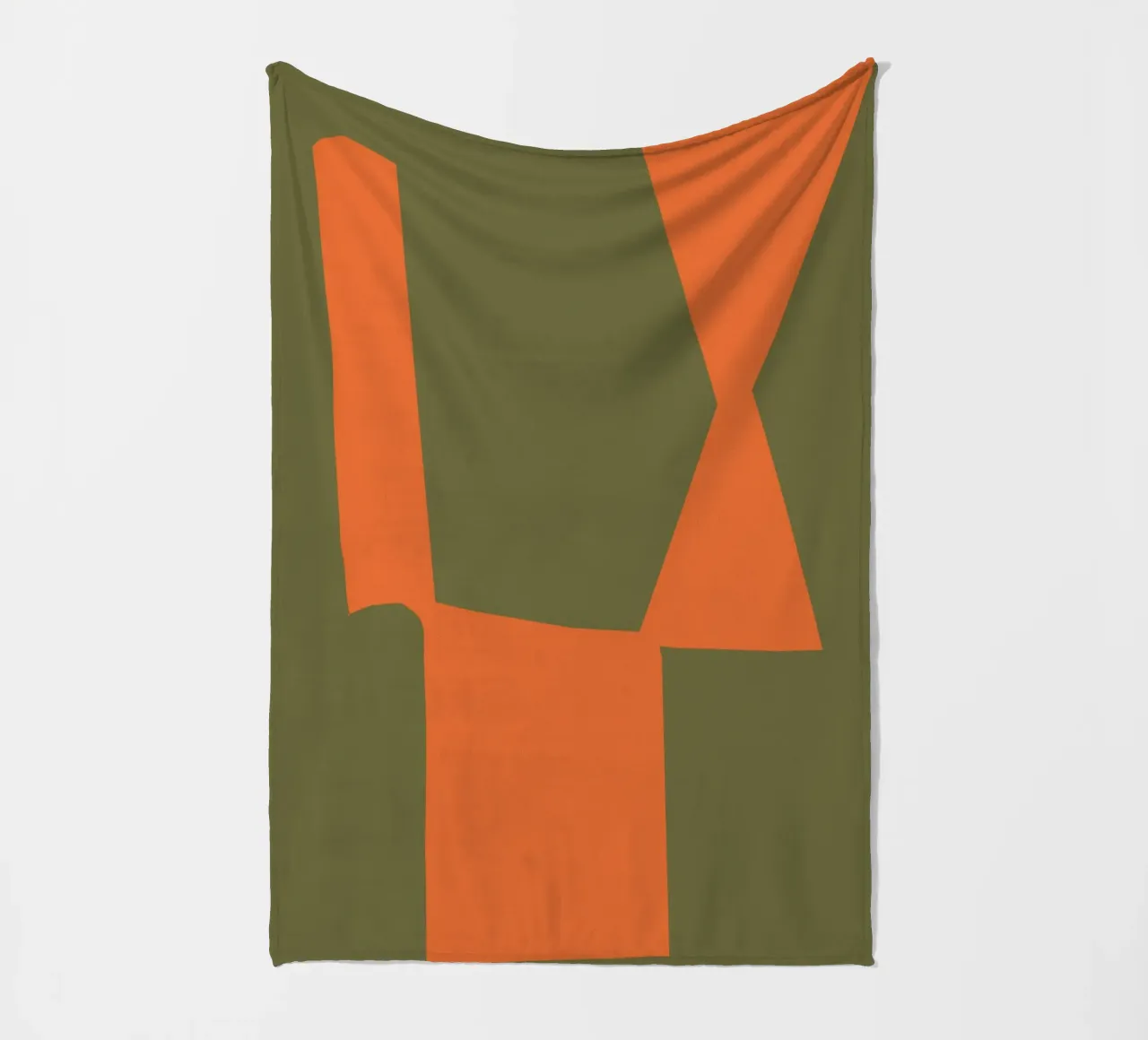 Oranje blok samenstelling fleecedeken van Little Dean