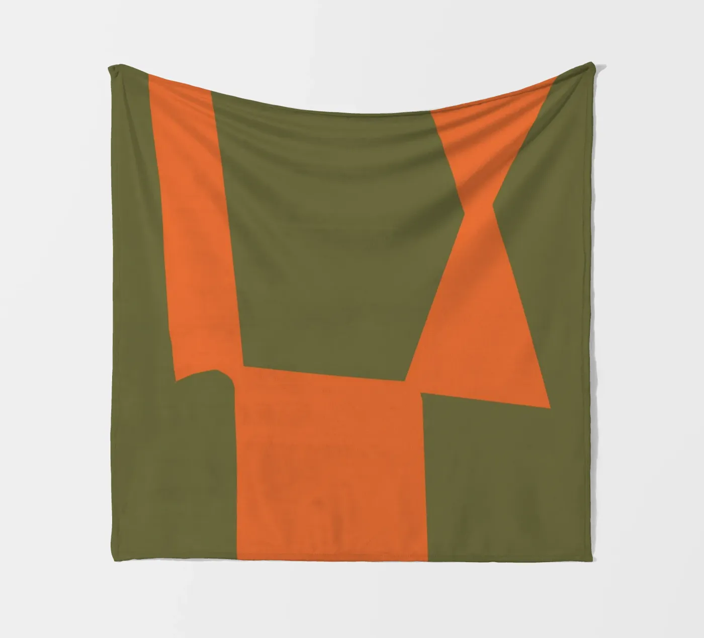 Oranger Block Zusammensetzung Fleecedecke von Little Dean