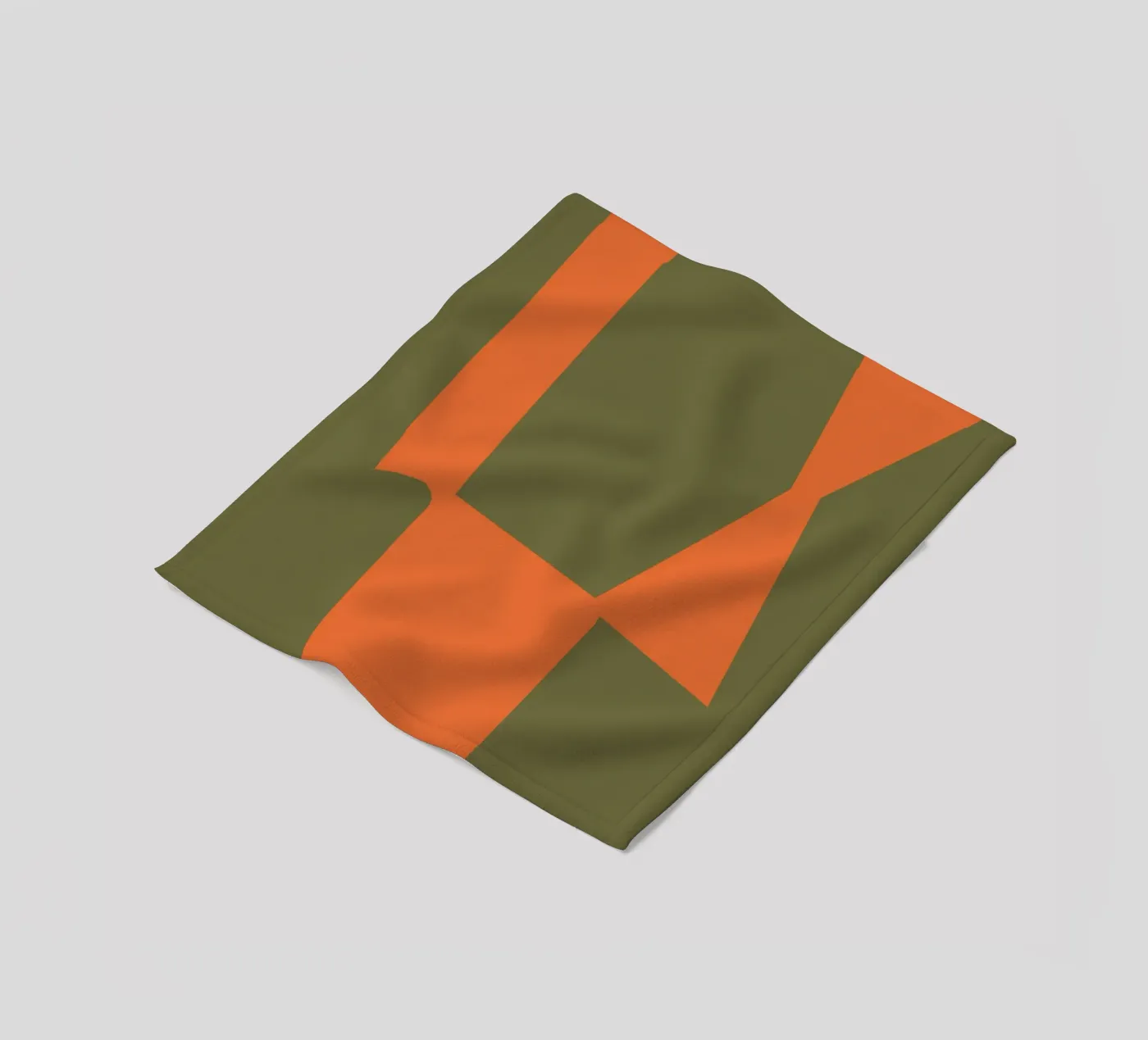 Oranger Block Zusammensetzung Fleecedecke von Little Dean