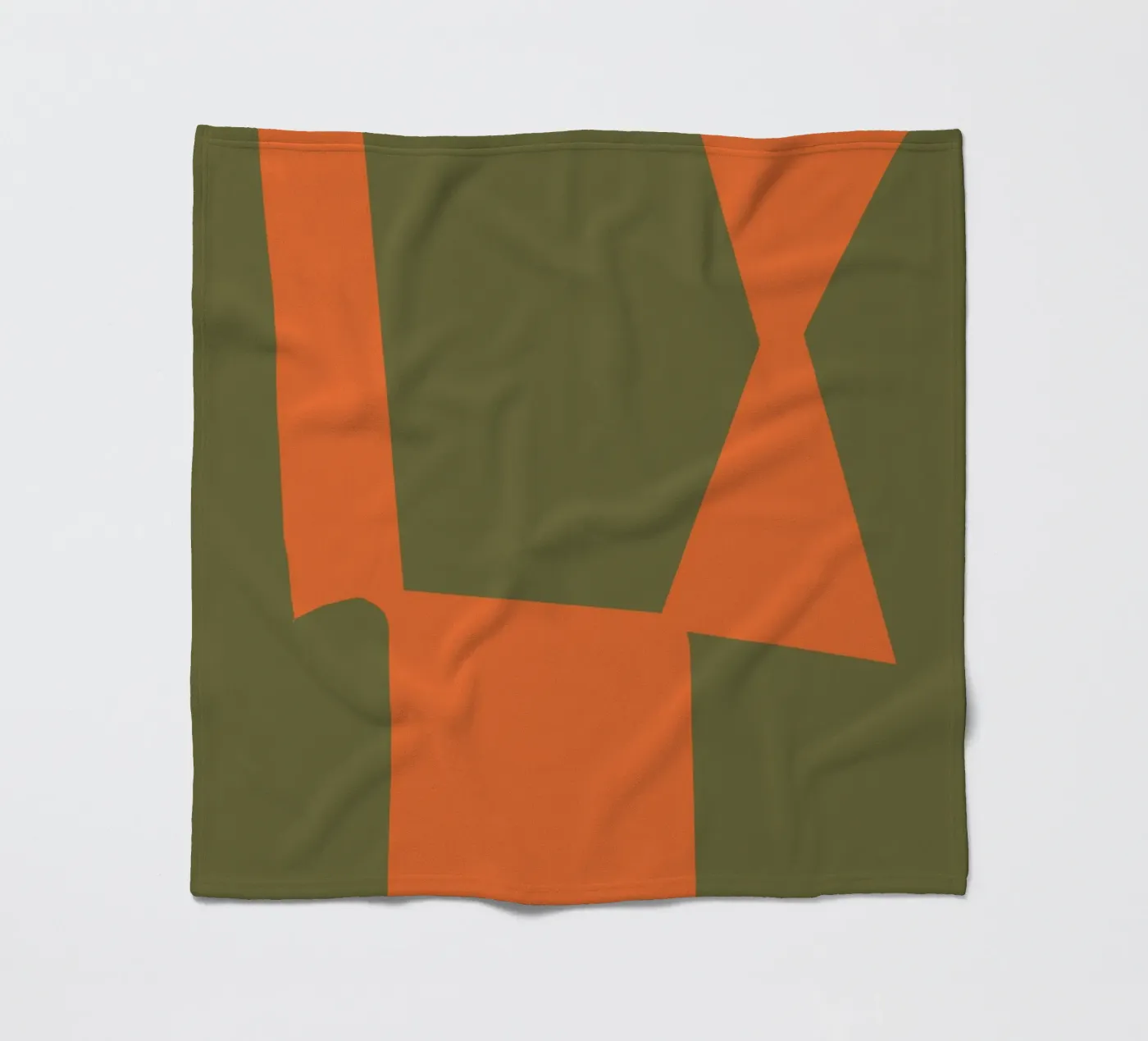 Oranger Block Zusammensetzung Fleecedecke von Little Dean