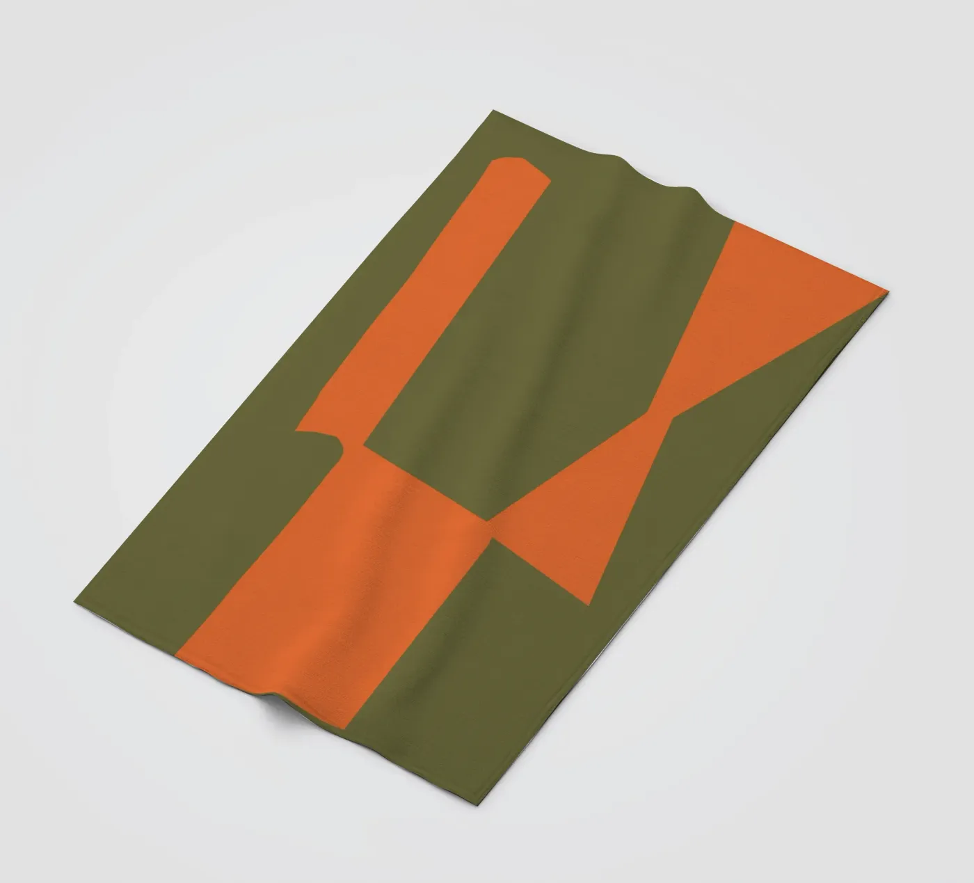 Oranger Block Zusammensetzung Fleecedecke von Little Dean