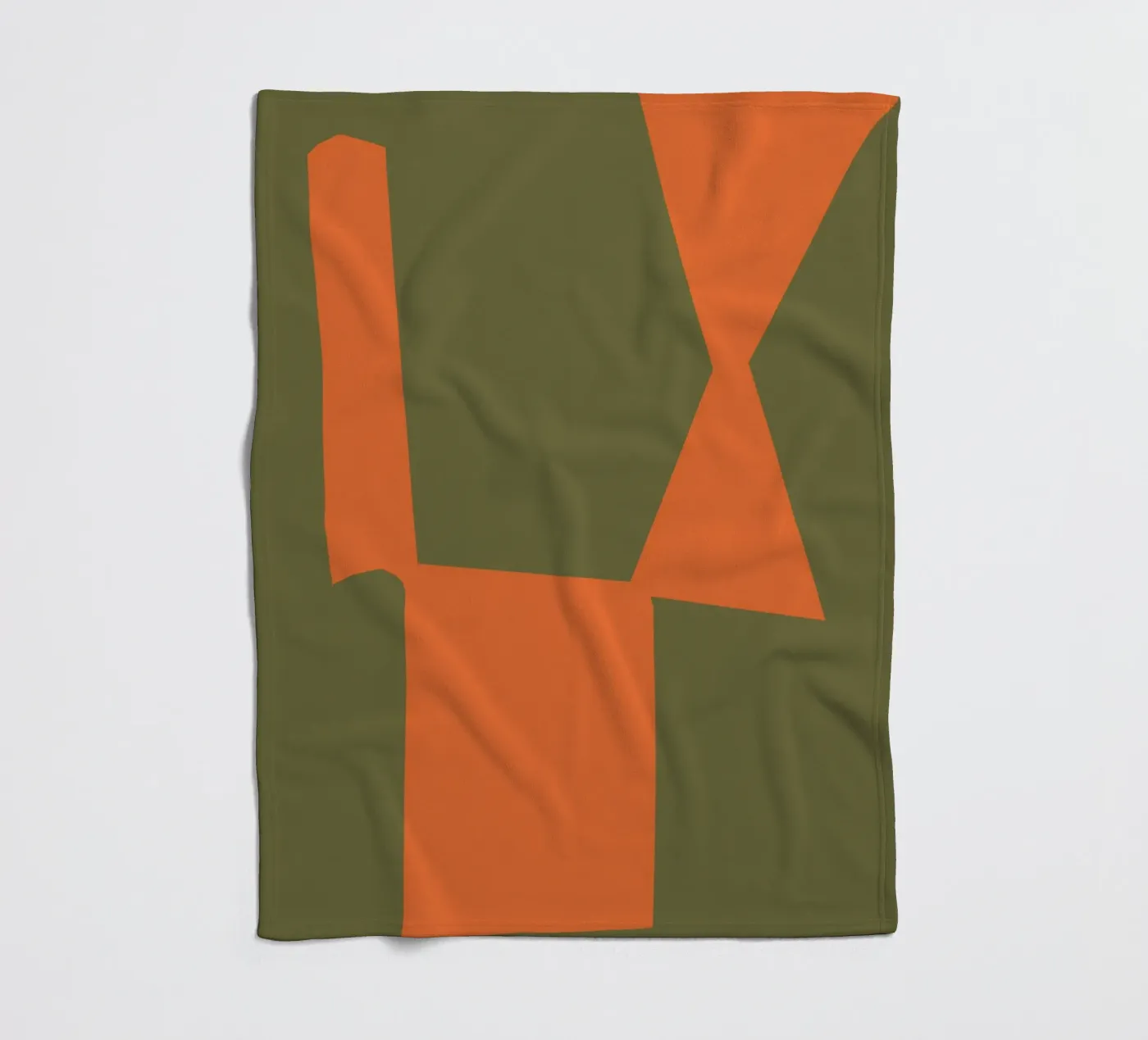 Oranger Block Zusammensetzung Fleecedecke von Little Dean