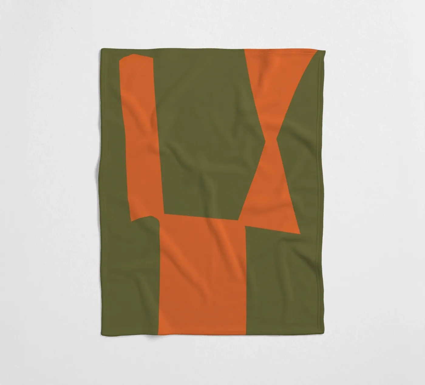 Oranger Block Zusammensetzung Fleecedecke von Little Dean