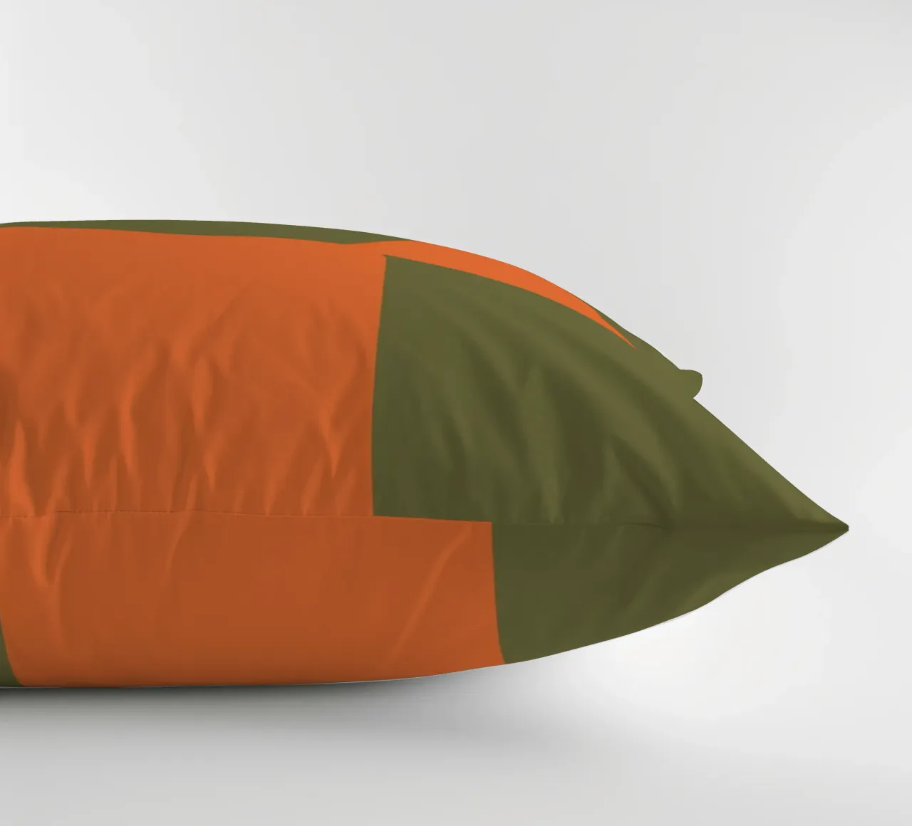 Orange block composition decorative cushion by Little Dean