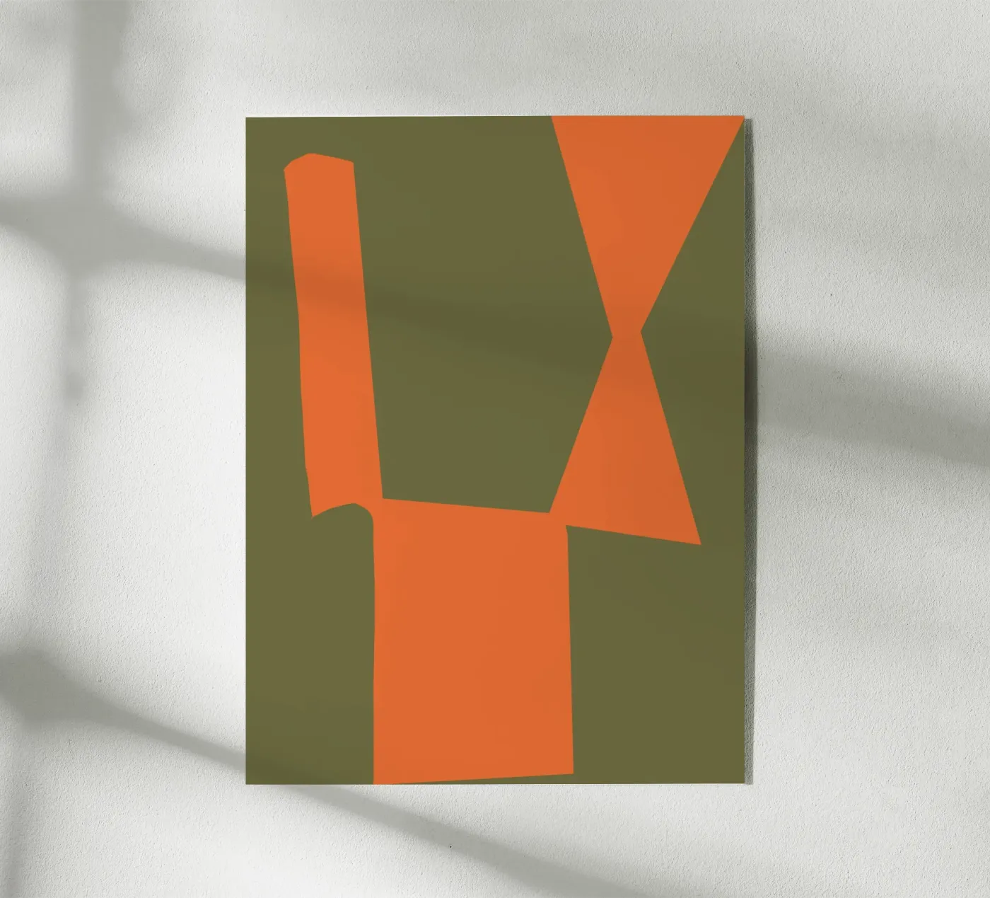 Oranje blok samenstelling acryl van Little Dean