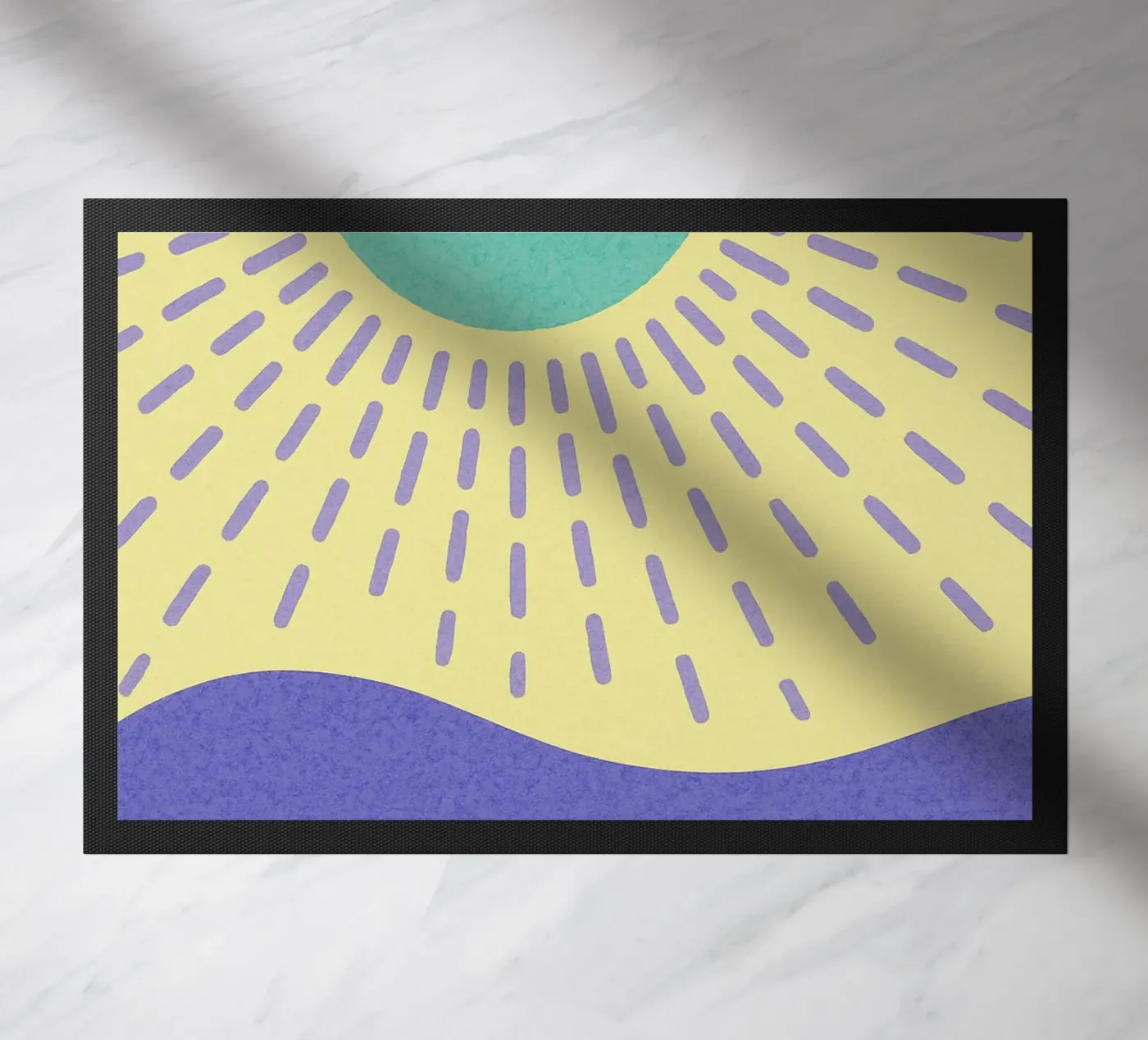 Zon Abstracte Kunst deurmat van Bulaxtims