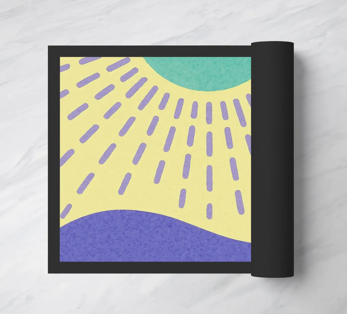 Zon Abstracte Kunst deurmat van Bulaxtims