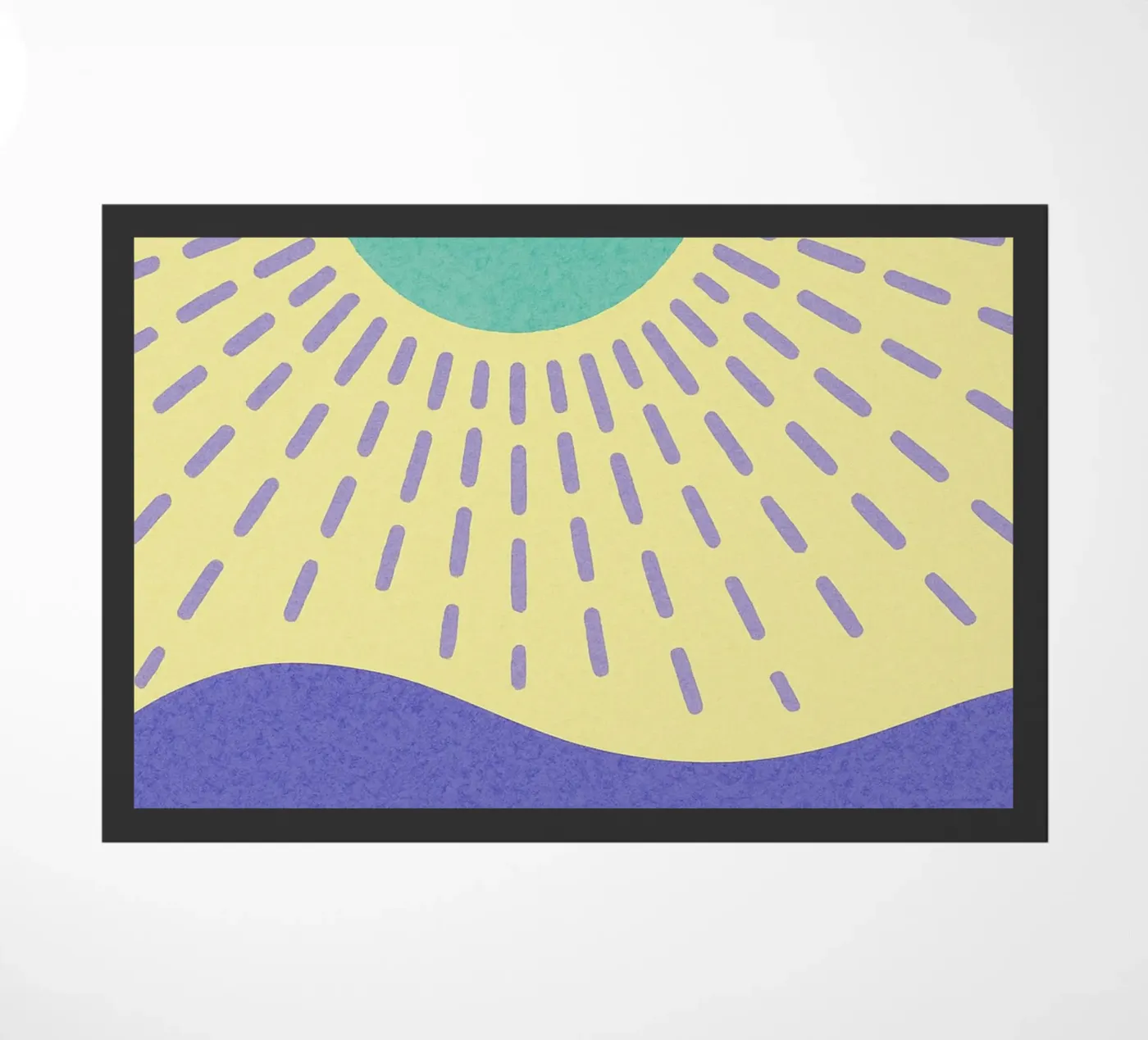 Zon Abstracte Kunst deurmat van Bulaxtims