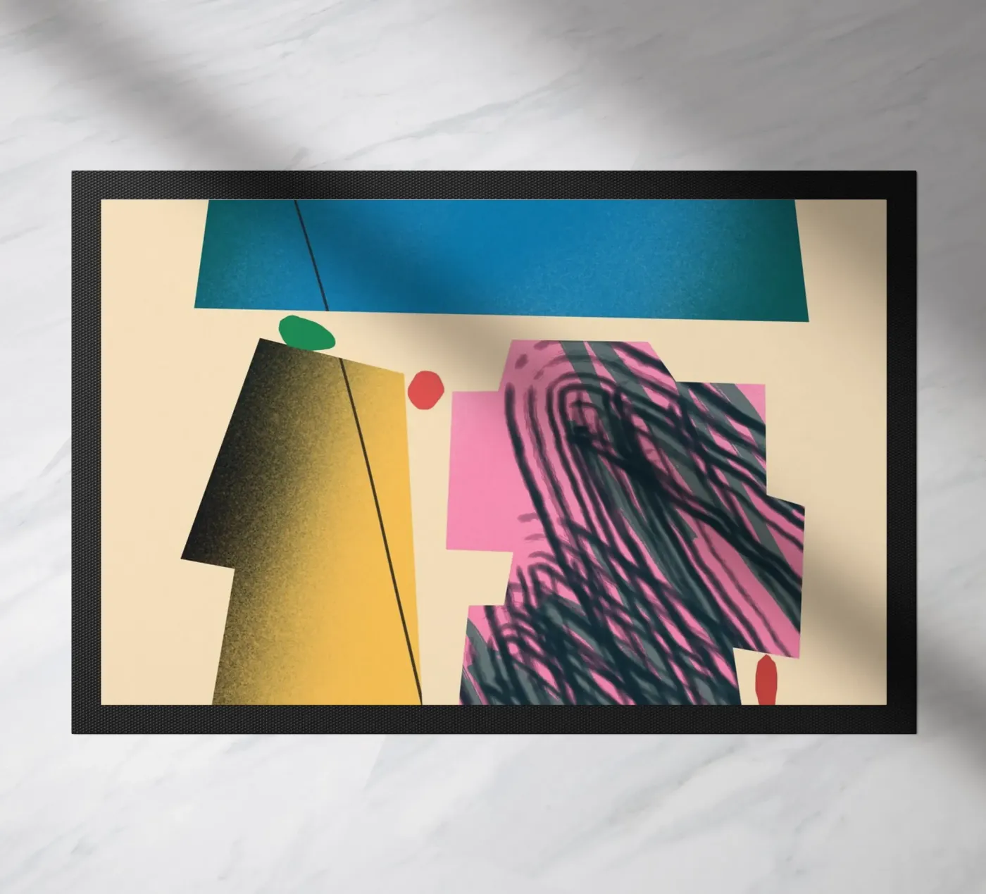 Formes dynamiques en dégradé paillasson de Little Dean