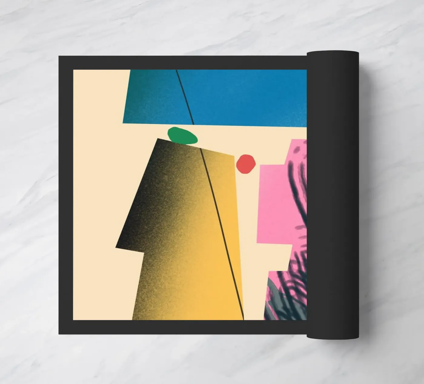 Formes dynamiques en dégradé paillasson de Little Dean