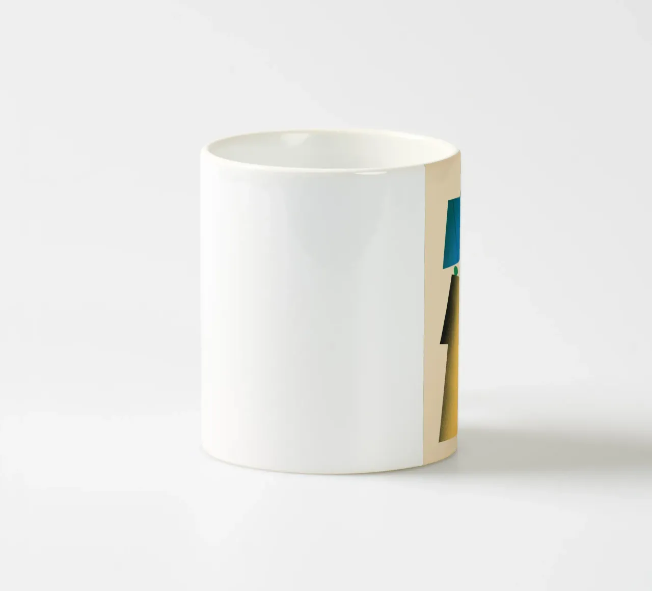 Dynamische Formen mit Farbverlauf Keramik Tasse von Little Dean