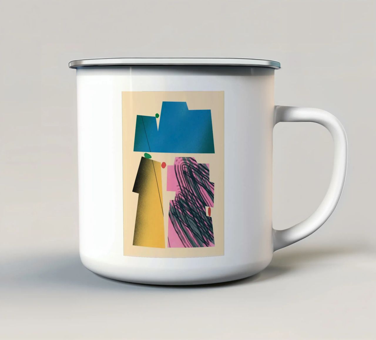 Forme dinamiche a gradiente tazza in smalto da Little Dean