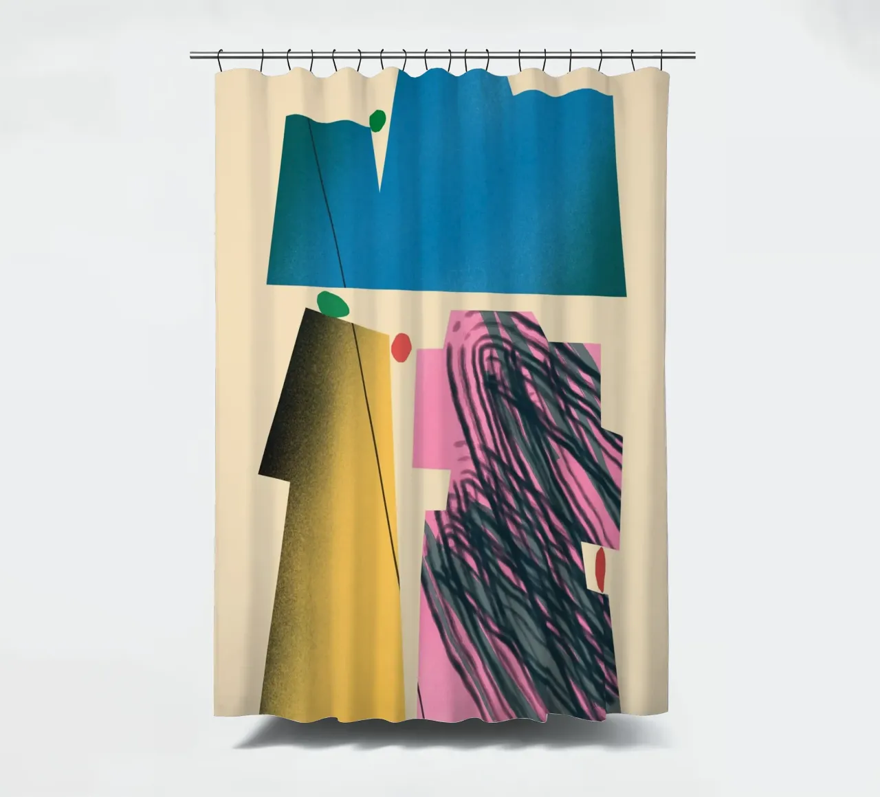Forme dinamiche a gradiente tenda da doccia da Little Dean