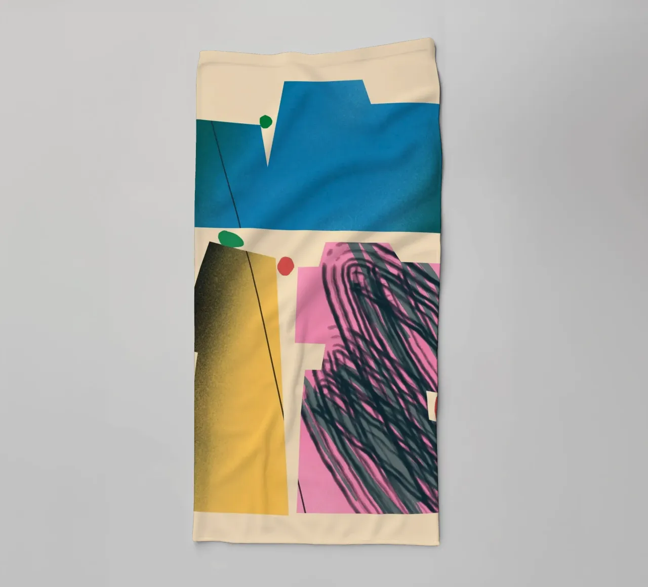 Gradient dynamic shapes towel by Little Dean