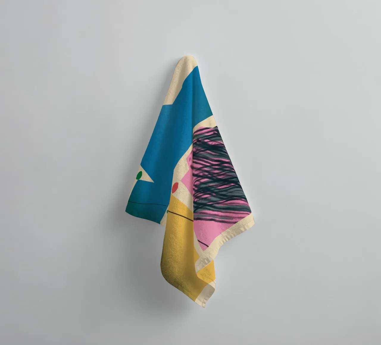 Gradient dynamic shapes towel by Little Dean