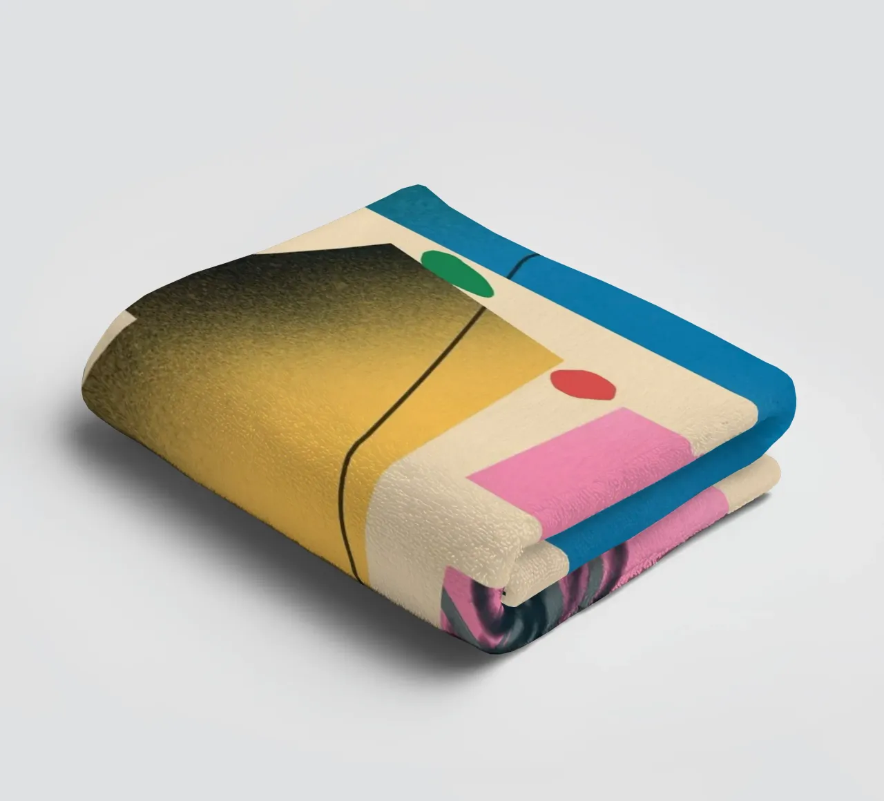 Gradient dynamic shapes towel by Little Dean