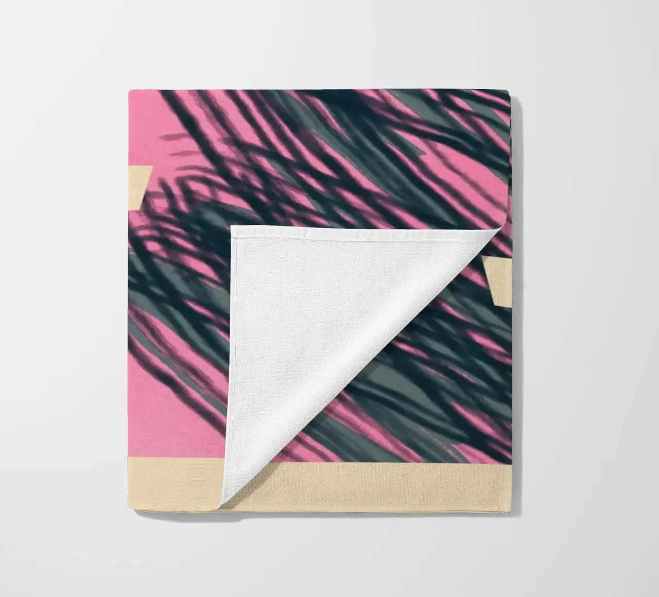 Gradient dynamic shapes beach towel by Little Dean