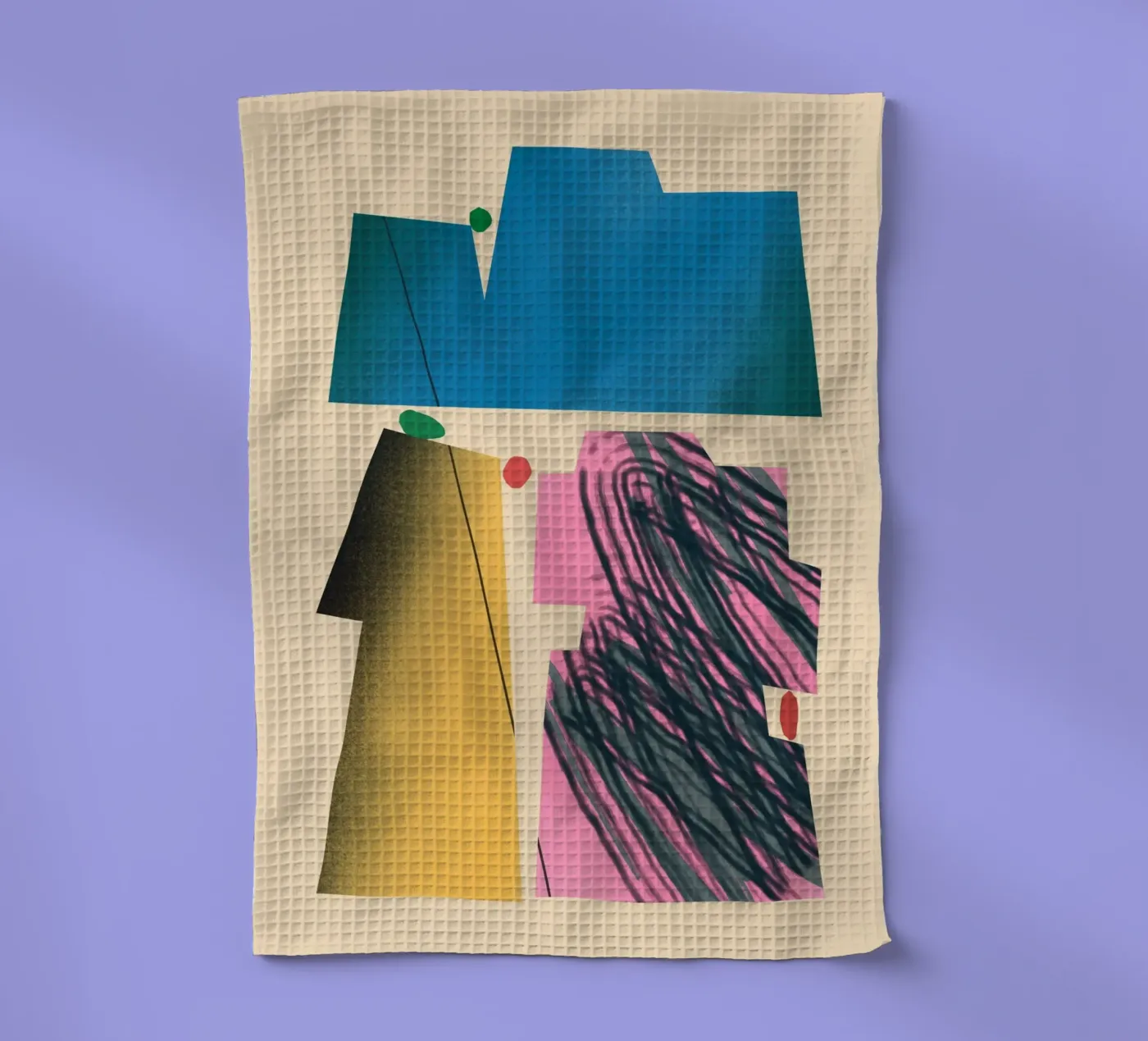 Dynamische Formen mit Farbverlauf Geschirrtuch von Little Dean