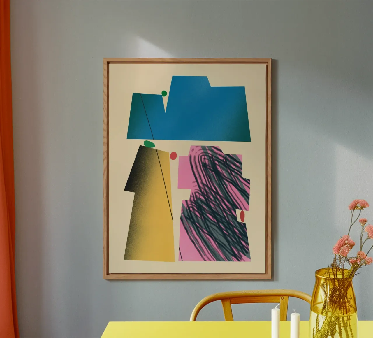 Gradient dynamic shapes alu-dibond by Little Dean