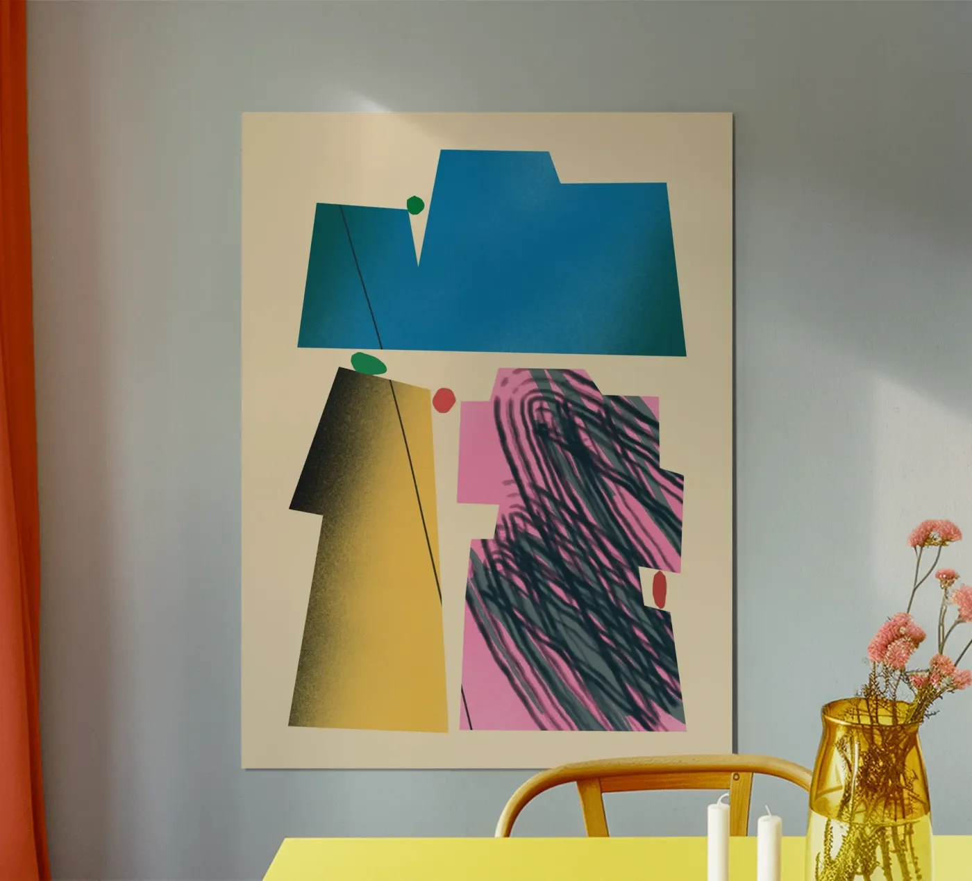 Dynamische Formen mit Farbverlauf Poster von Little Dean