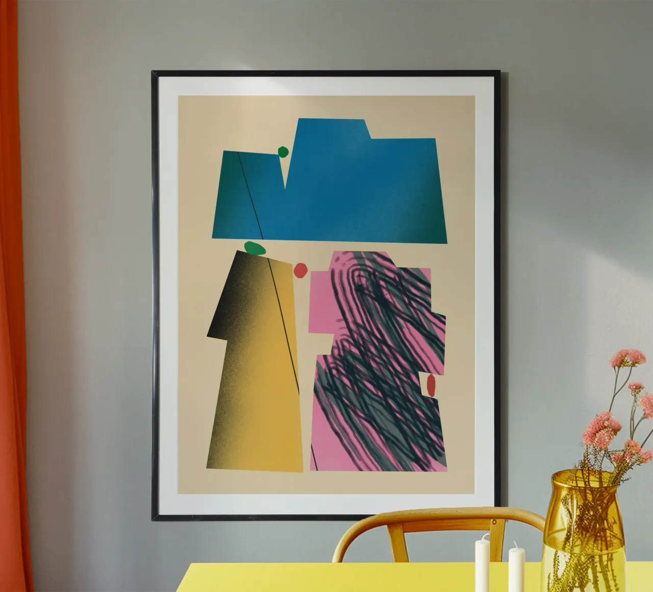 Gradient dynamic shapes poster by Little Dean