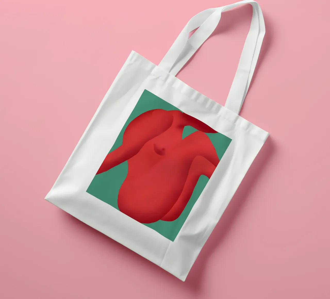 Curve rosse borsa in juta da Little Dean