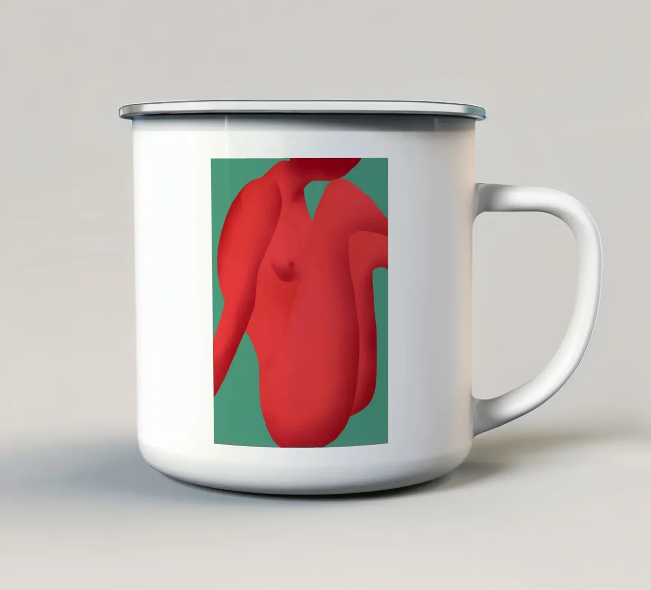 Curve rosse tazza in smalto da Little Dean