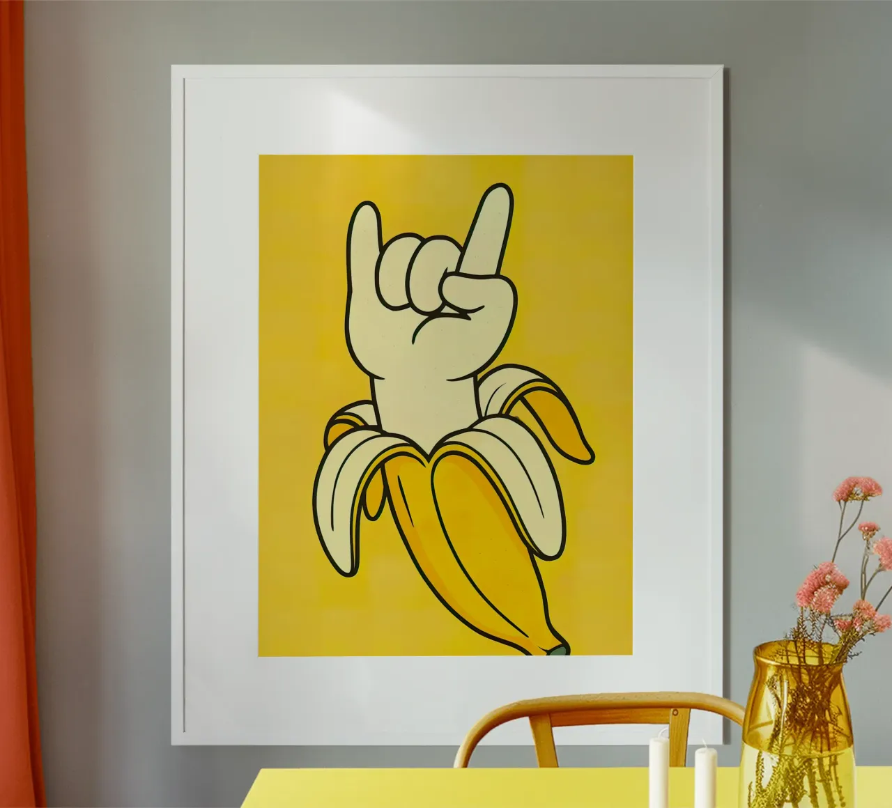 Il corno di babana poster con telaio in plastica da 🥝 KIWI STORE