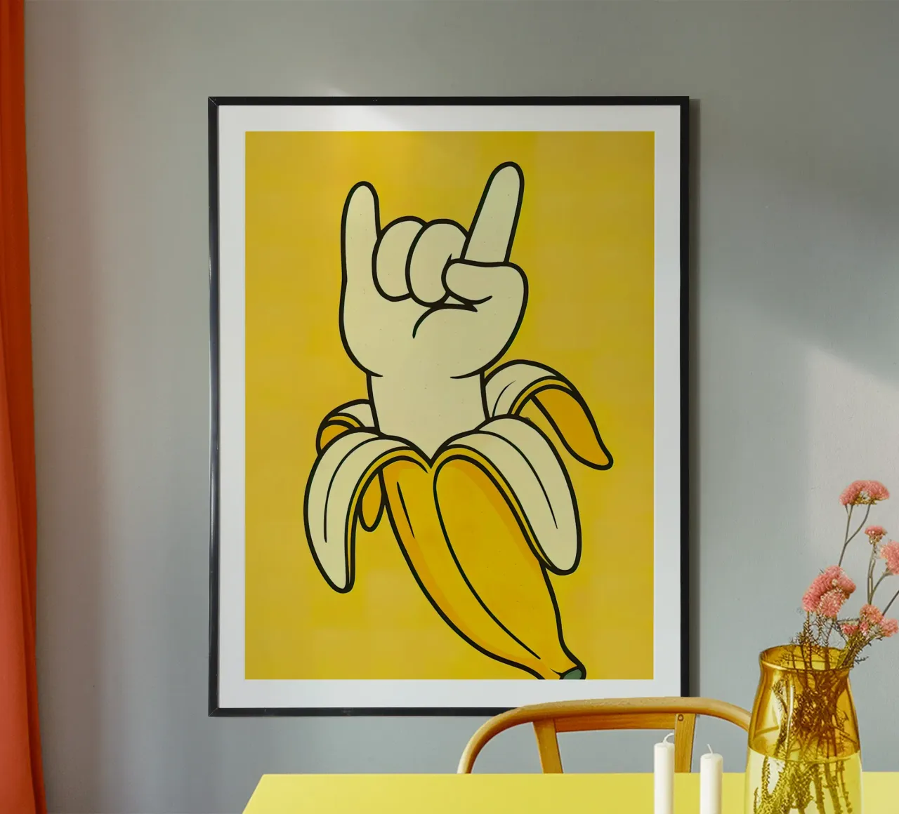 Il corno di babana poster con telaio in plastica da 🥝 KIWI STORE