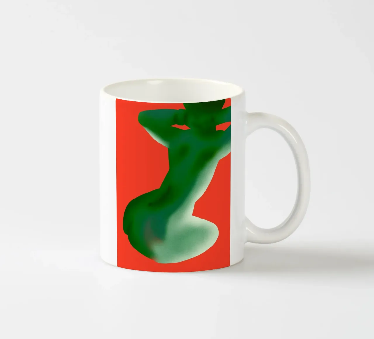 Curve posteriori verdi tazza in ceramica da Little Dean