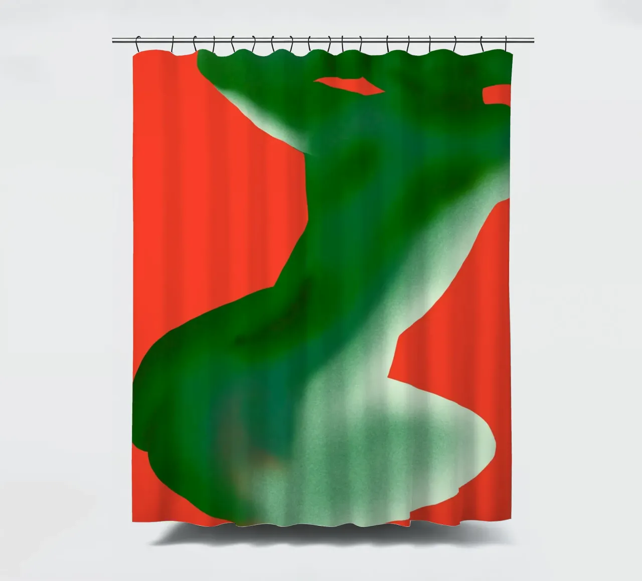 Curve posteriori verdi tenda da doccia da Little Dean
